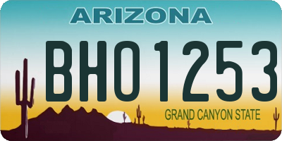 AZ license plate BHO1253