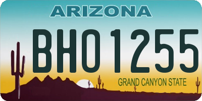 AZ license plate BHO1255