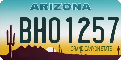 AZ license plate BHO1257
