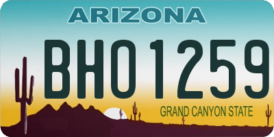 AZ license plate BHO1259