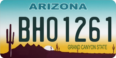 AZ license plate BHO1261