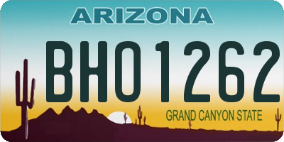 AZ license plate BHO1262