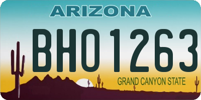 AZ license plate BHO1263