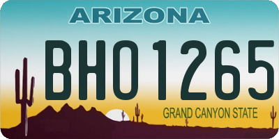 AZ license plate BHO1265