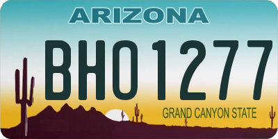 AZ license plate BHO1277