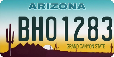 AZ license plate BHO1283
