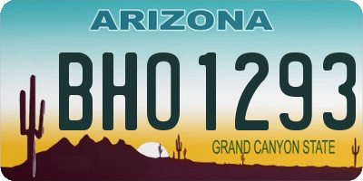 AZ license plate BHO1293
