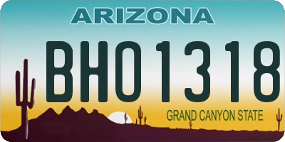 AZ license plate BHO1318