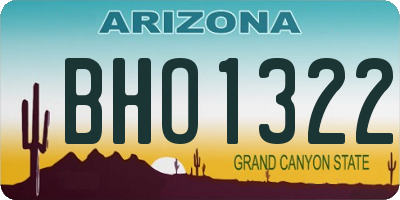 AZ license plate BHO1322