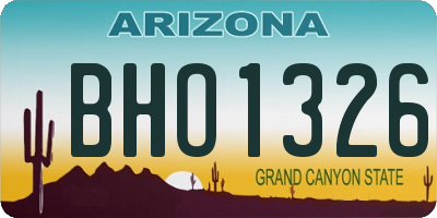 AZ license plate BHO1326