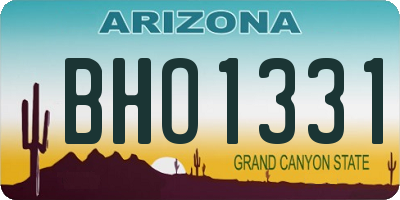 AZ license plate BHO1331