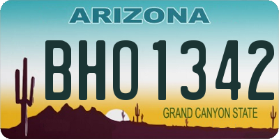 AZ license plate BHO1342