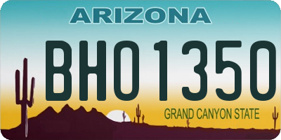 AZ license plate BHO1350