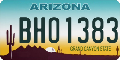 AZ license plate BHO1383