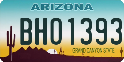 AZ license plate BHO1393