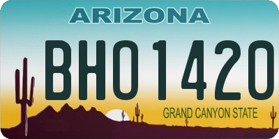 AZ license plate BHO1420