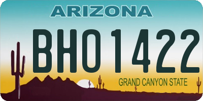 AZ license plate BHO1422