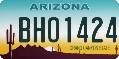 AZ license plate BHO1424