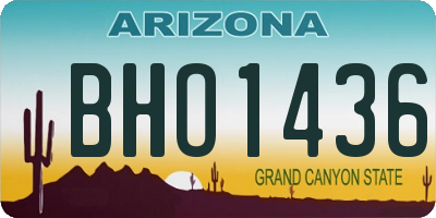 AZ license plate BHO1436