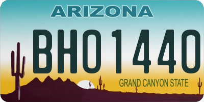 AZ license plate BHO1440