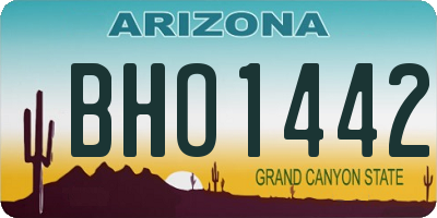 AZ license plate BHO1442