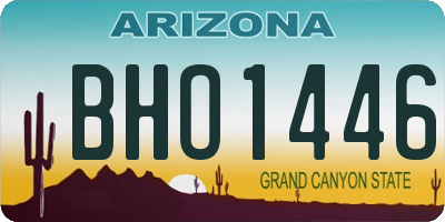 AZ license plate BHO1446