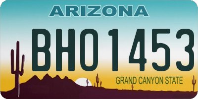 AZ license plate BHO1453