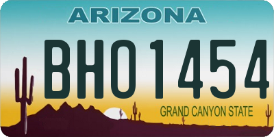 AZ license plate BHO1454