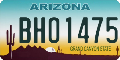 AZ license plate BHO1475