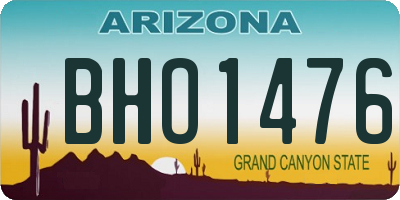 AZ license plate BHO1476
