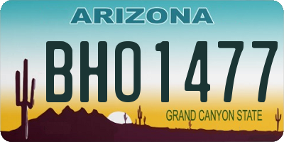 AZ license plate BHO1477