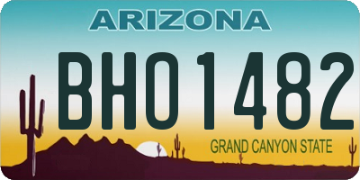 AZ license plate BHO1482