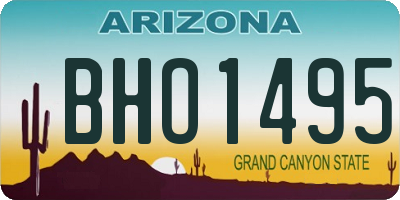 AZ license plate BHO1495