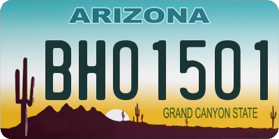 AZ license plate BHO1501