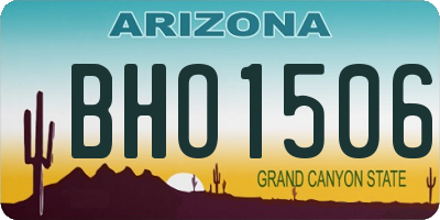AZ license plate BHO1506