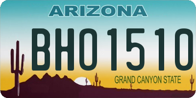 AZ license plate BHO1510