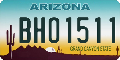 AZ license plate BHO1511