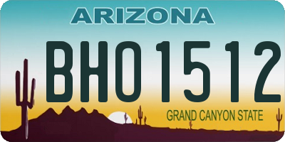 AZ license plate BHO1512
