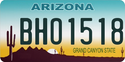 AZ license plate BHO1518
