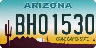 AZ license plate BHO1530