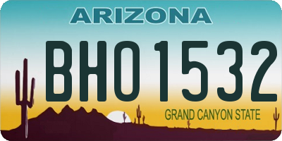 AZ license plate BHO1532