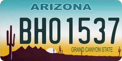 AZ license plate BHO1537