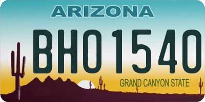 AZ license plate BHO1540