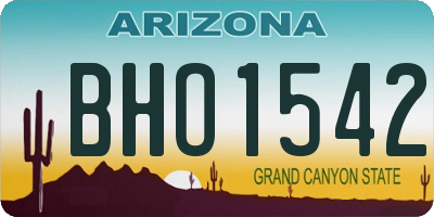AZ license plate BHO1542