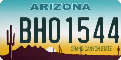 AZ license plate BHO1544