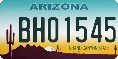 AZ license plate BHO1545