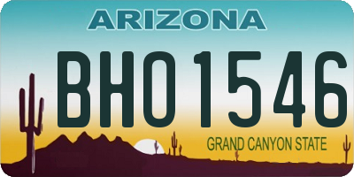 AZ license plate BHO1546