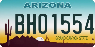 AZ license plate BHO1554