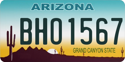 AZ license plate BHO1567
