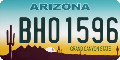AZ license plate BHO1596